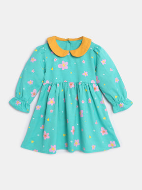 Floral Dress With Peter Pan Collar