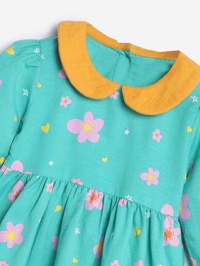 Floral Dress With Peter Pan Collar