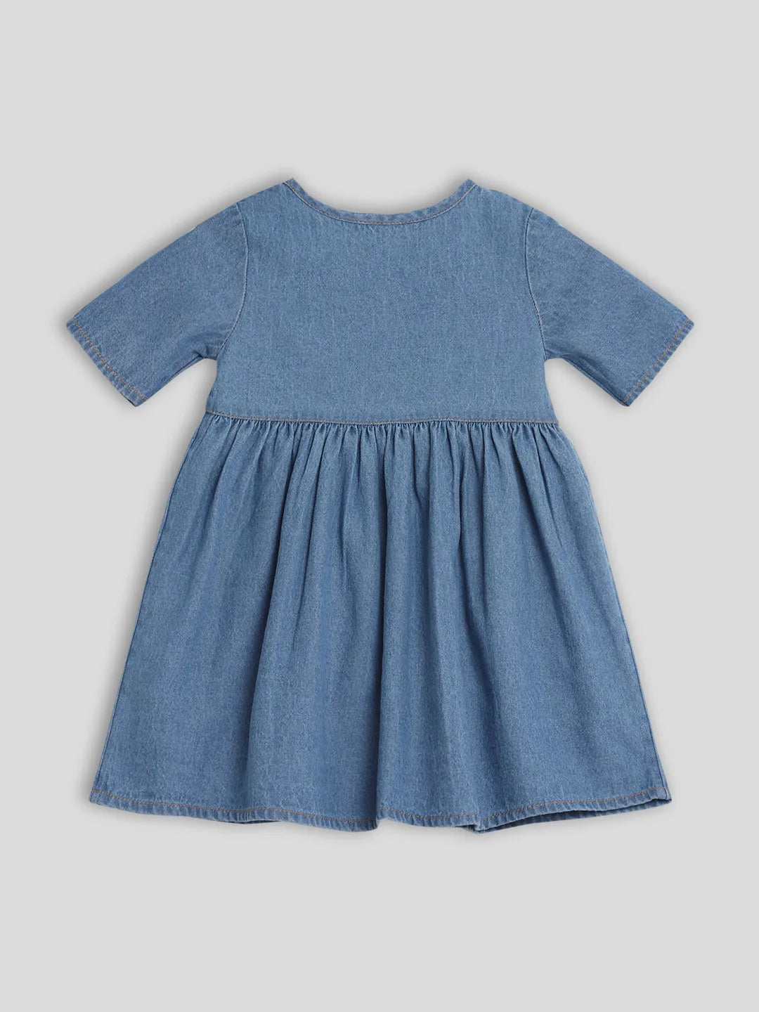 Citrus Cotton A-Line Denim Dress