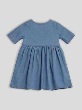 Citrus Cotton A-Line Denim Dress