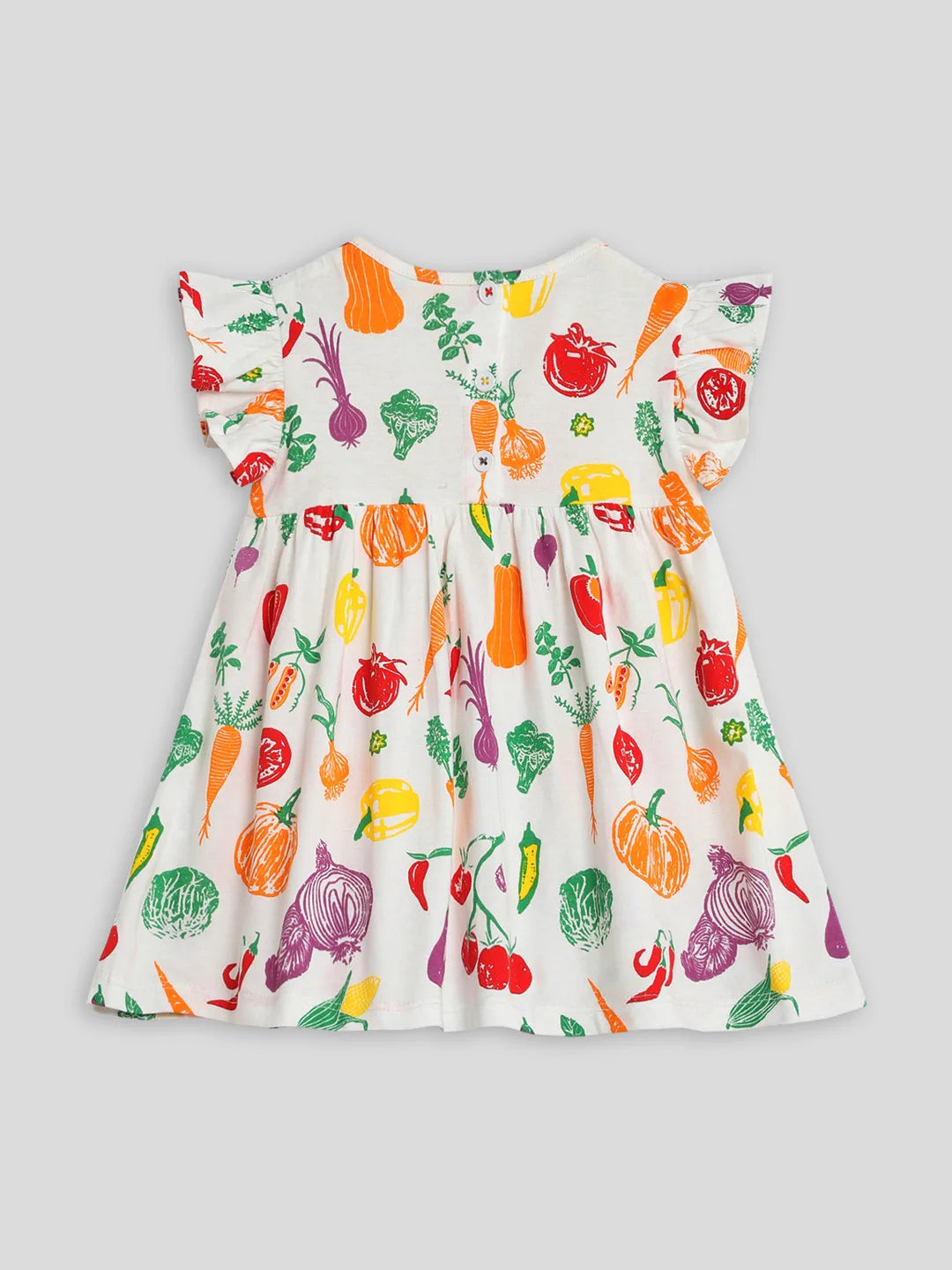 Healthy Veggies Cotton A-Line Dress