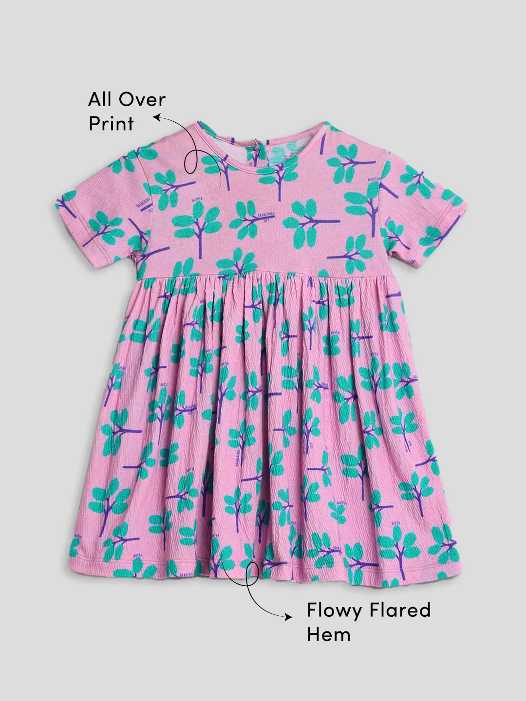 Branching Out Cotton A-Line Dress