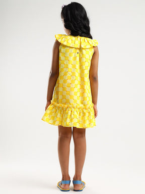 Yellow Checker Dress