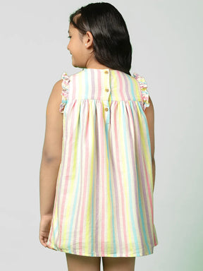 Unicorn Striped Cotton Shift Dress