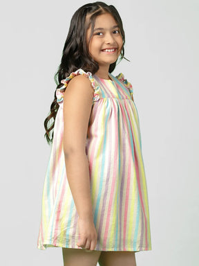 Unicorn Striped Cotton Shift Dress