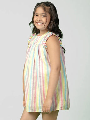 Unicorn Striped Cotton Shift Dress