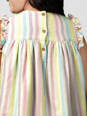 Unicorn Striped Cotton Shift Dress