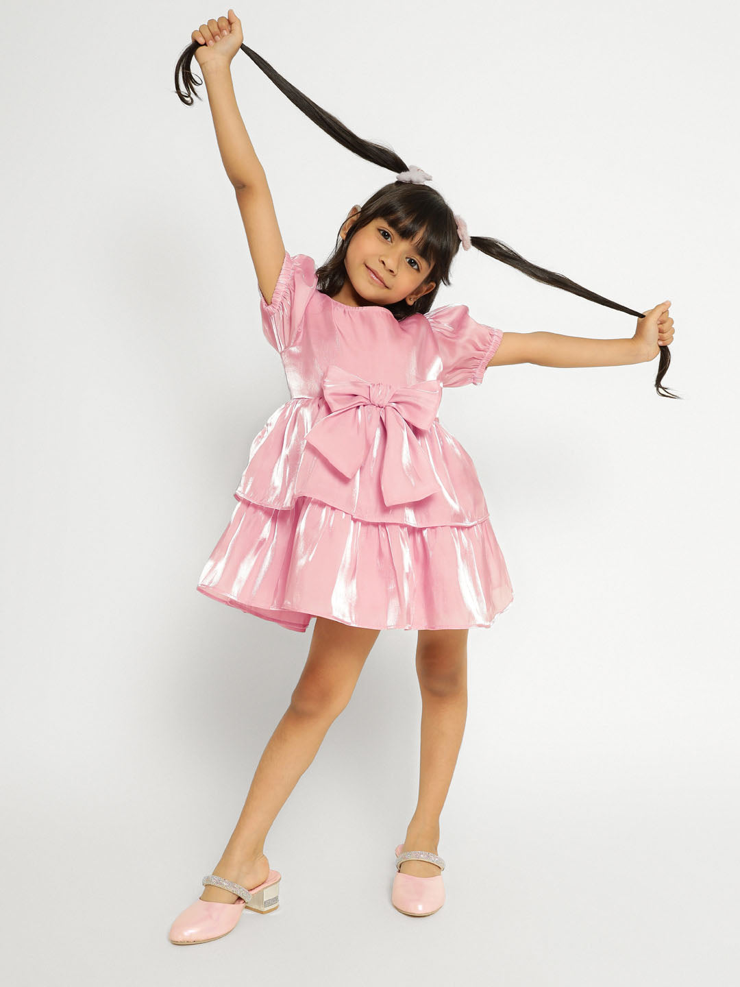 Pink Satin Princess Dress