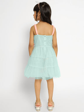 Bows Flounce Tulle Dress