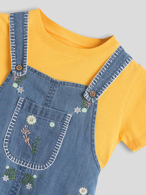 Flora Denim Dungaree with Tee