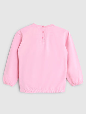 Pink Drop Shoulder Sweat