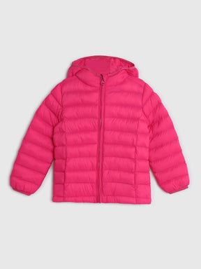 Pink Puffer Hooded Jacket