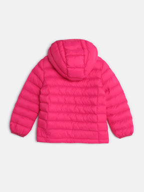 Pink Puffer Hooded Jacket