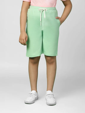 Mint Cotton Bermuda Shorts