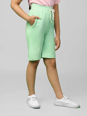 Mint Cotton Bermuda Shorts