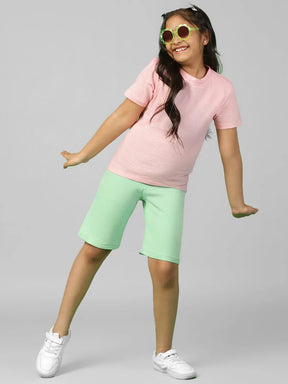 Mint Cotton Bermuda Shorts