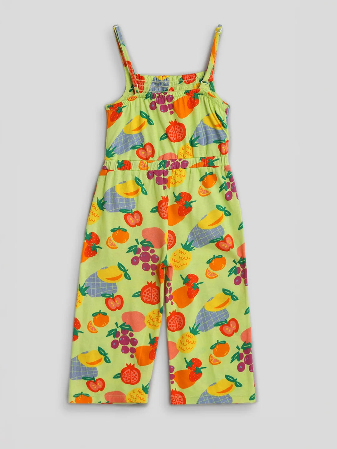 Fruity Fun Cinched Cotton Jumpsuit