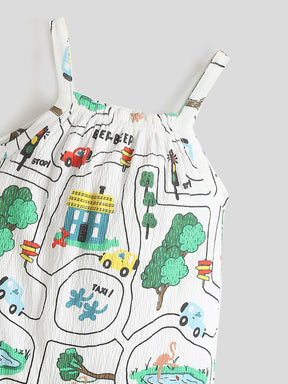 Beep Beep Printed Romper