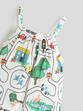 Beep Beep Printed Romper