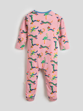 Pink Patterned Somer Squad Sleepsuit