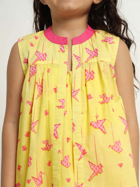 Paper Bird Kurta Set With Shrug