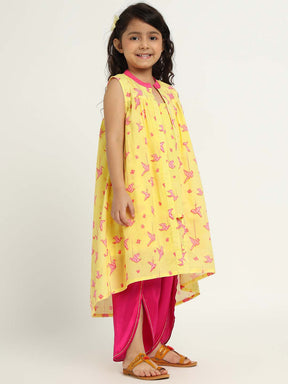 Paper Bird Kurta Set With Shrug