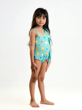 Polka One Shoulder Swimsuit