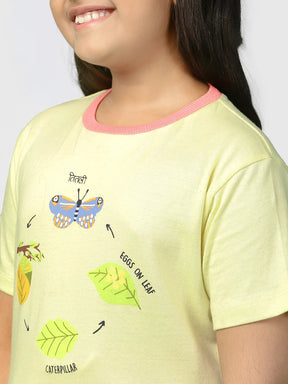 Caterpillar To Butterfly Cotton Tee