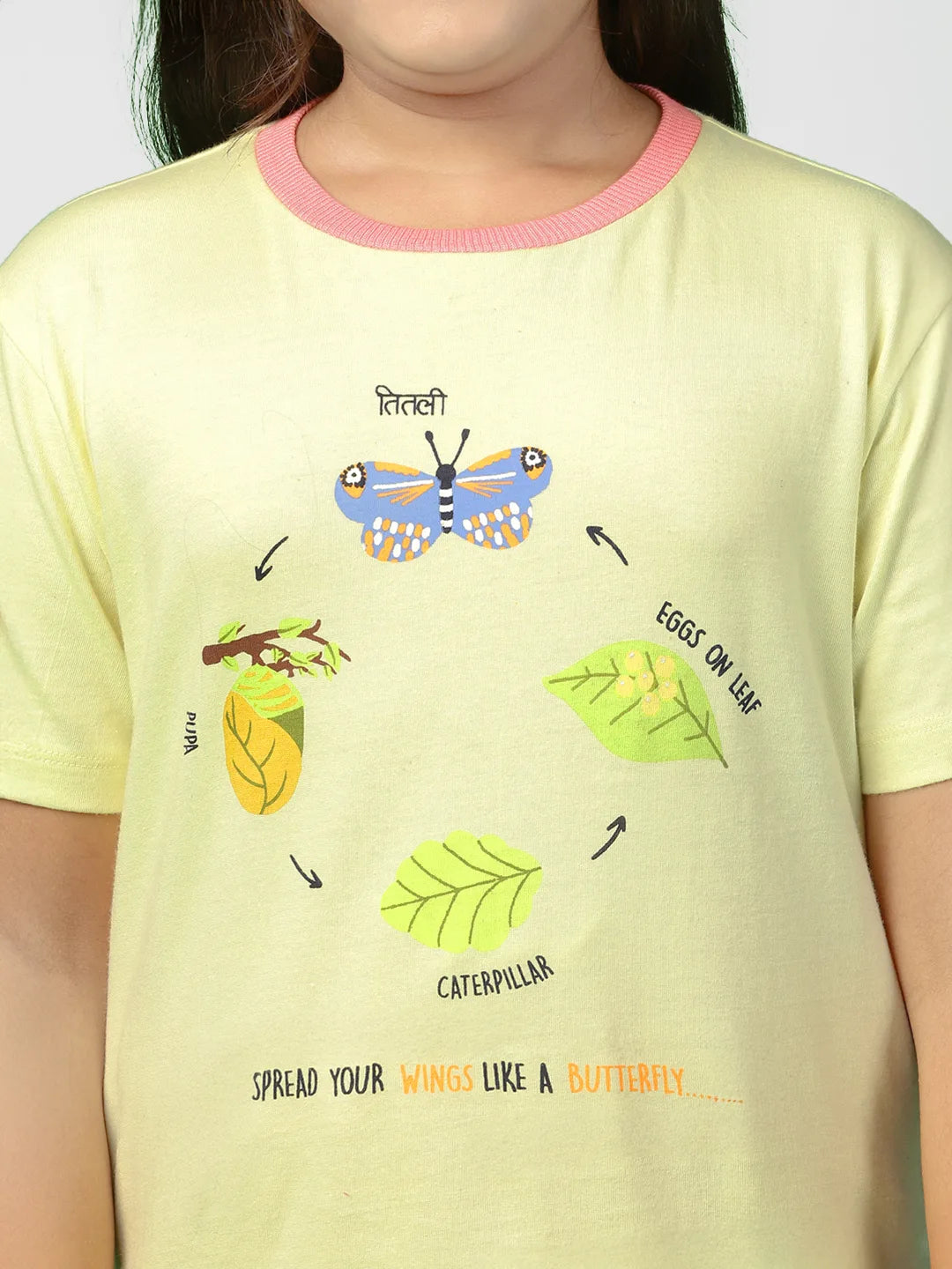 Caterpillar To Butterfly Cotton Tee