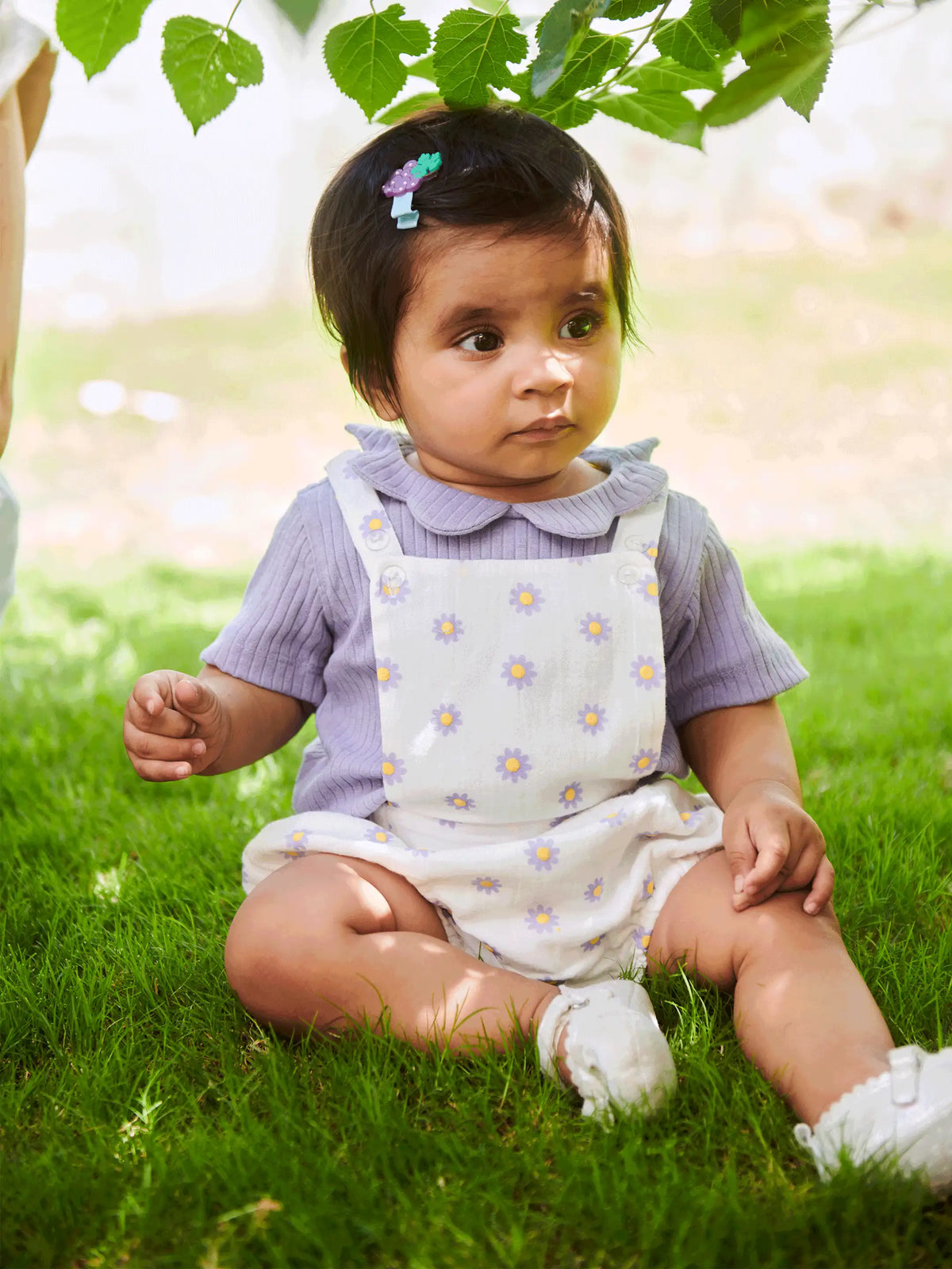 Lilac Flower Romper Set Somersault