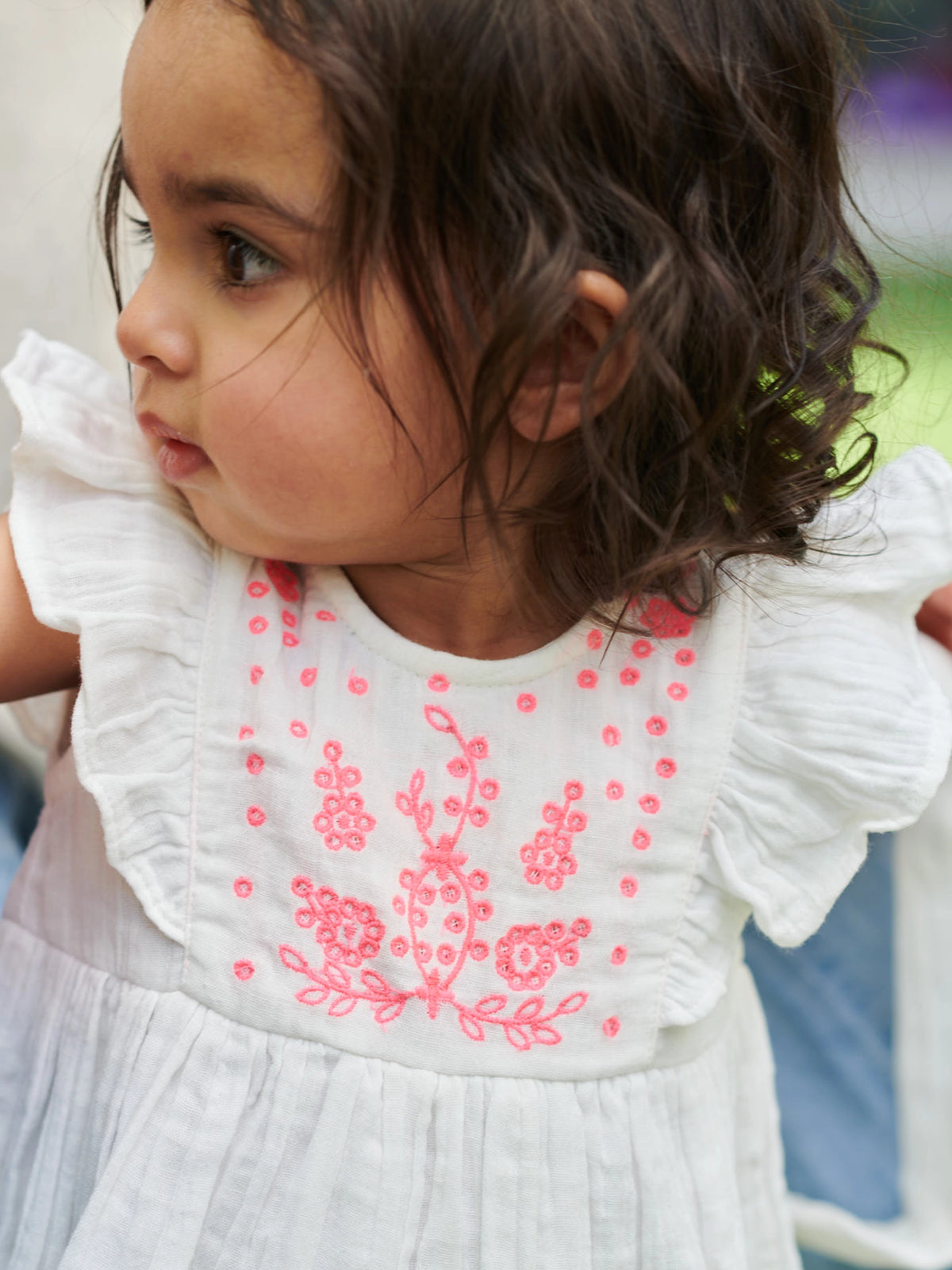 Pink Pop White Dress Somersault