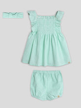 Mint Gingham Dress with Bloomers Somersault