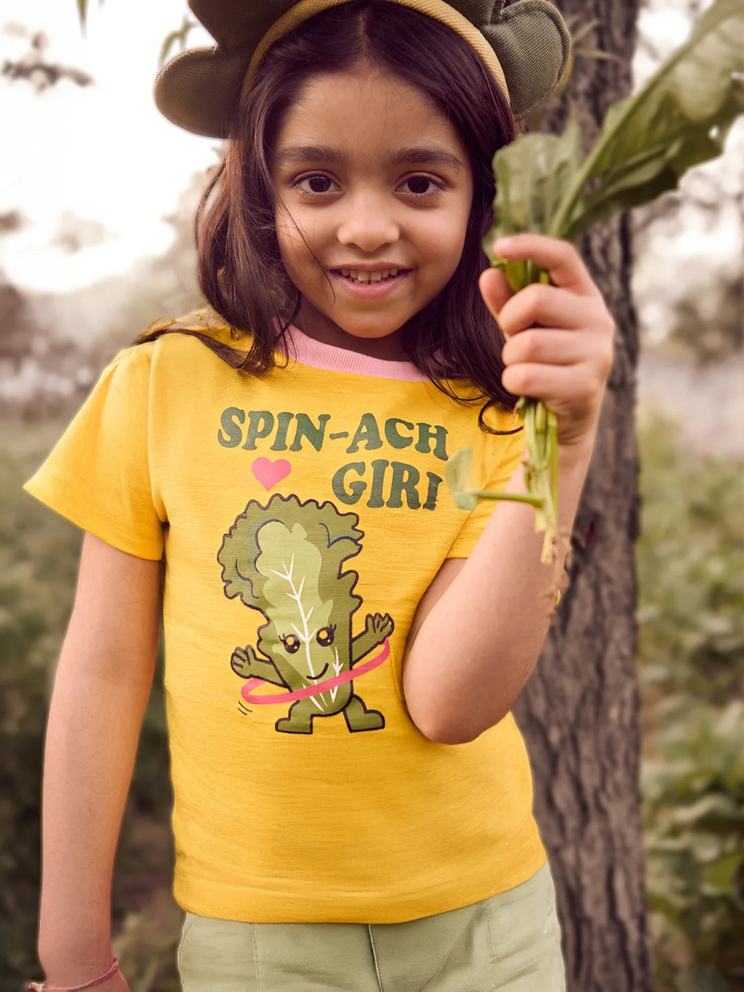 Spinach Girl Cotton Tee