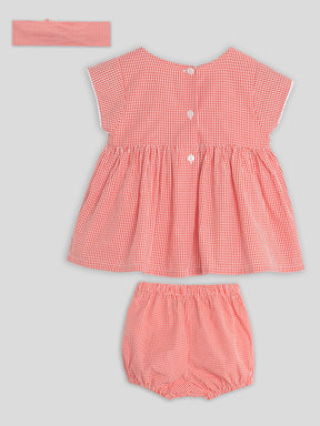 Red Gingham Dress with Bloomers Somersault