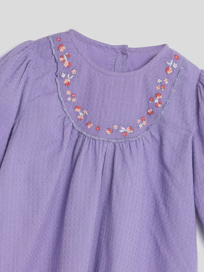 Lilac Flower Party Dress Somersault