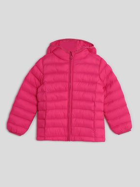 Pink Puffer Hooded Jacket Somersault
