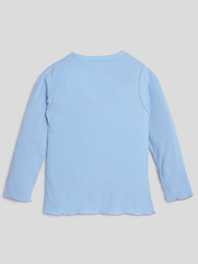 Basic Girls Knitted Tee - Icy Blue Somersault