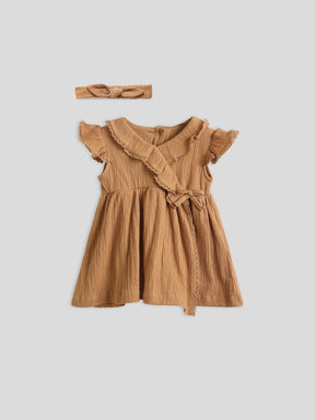 Textured Wrap Around Dress Somersault