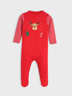 Red Christmas Elements Sleepsuit