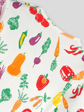 Healthy Veggies Footed Cotton Sleepsuit