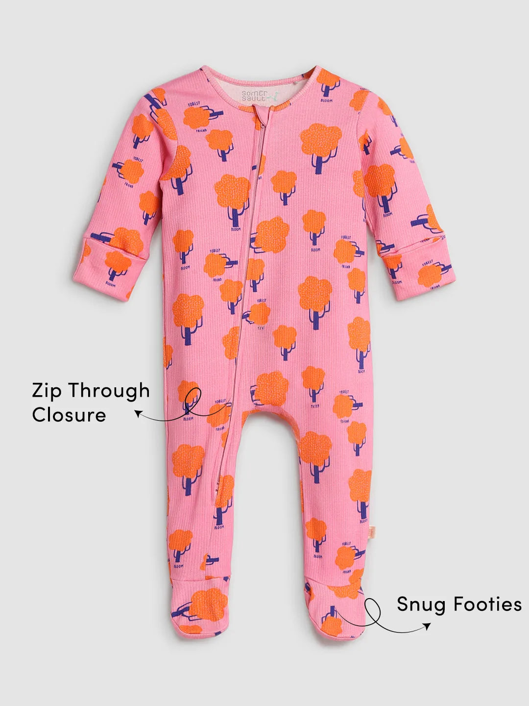 Bloom Footed Cotton Sleepsuit