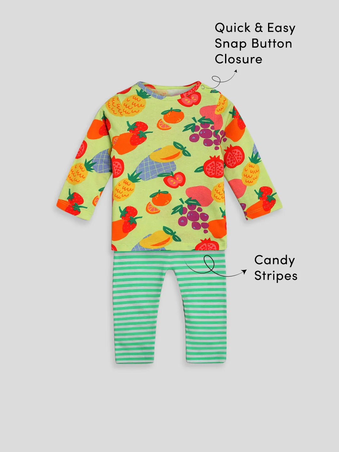 Very Fruity Cotton Tee & Pants Set