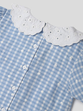 Blue Gingham Polka Set Somersault